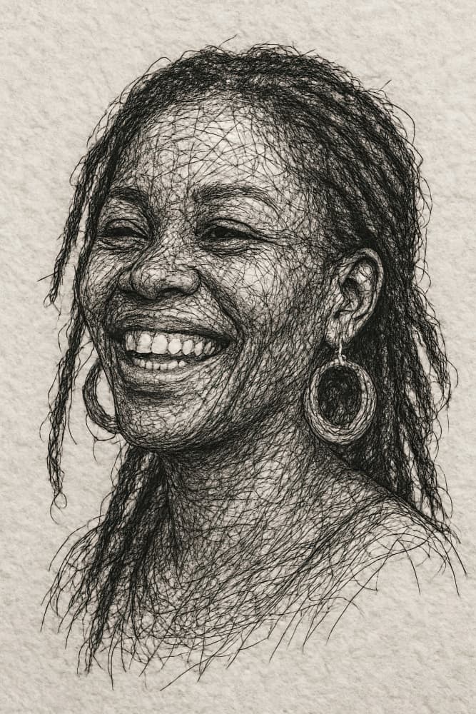 Joyful Dreadlocks Smile by Natalie Bruns — canvas wall art