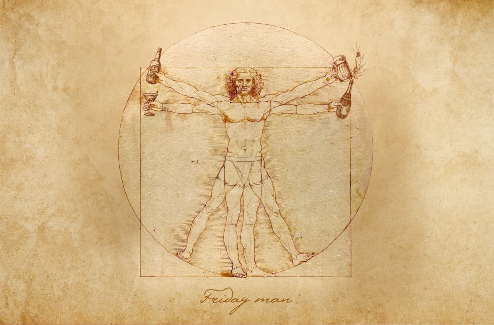 Vitruvian Friday Man by Artem Pozdniakov — canvas wall art
