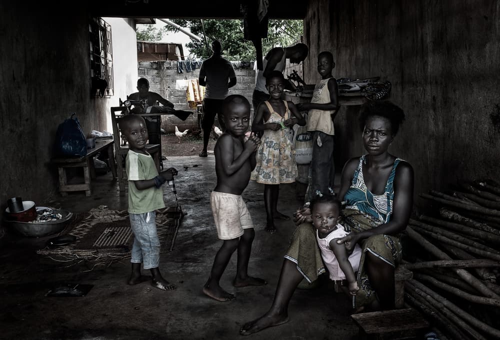 African Family Home by Joxe Inazio Kuesta Garmendia — canvas wall art