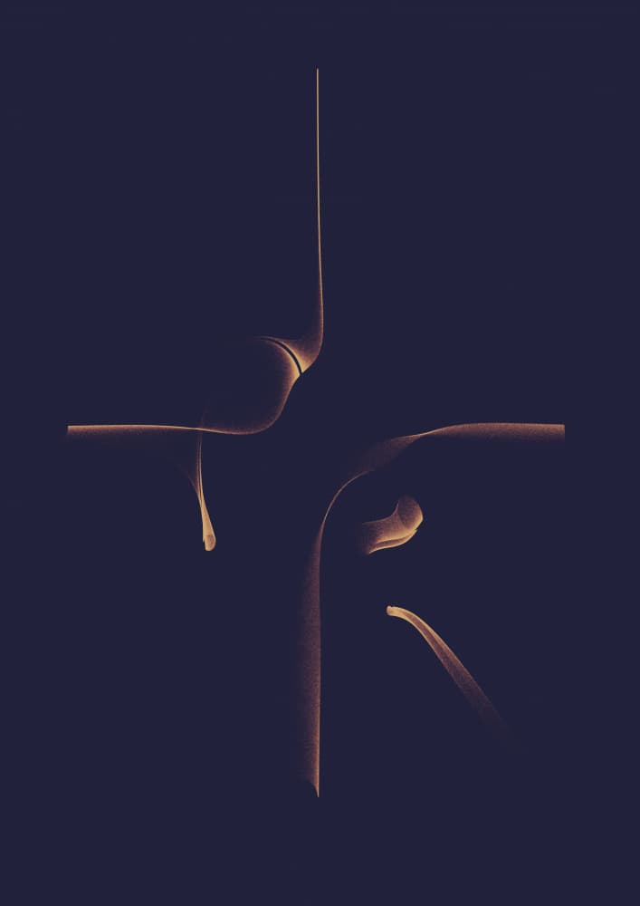 Golden Fluid Forms by AV11 — canvas wall art