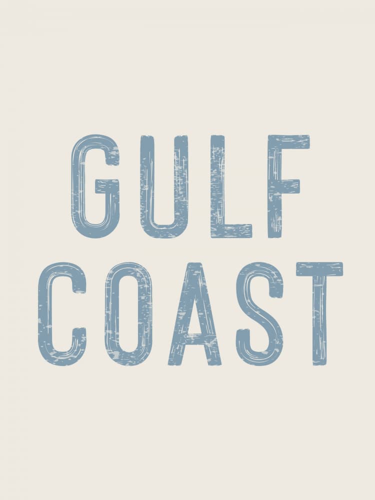 Gulf Coast Typography by Jolly and Dash — canvas wall art