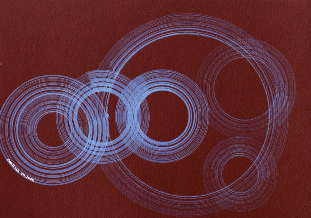 Abstract Overlapping Rings by Santhosh ch — canvas wall art