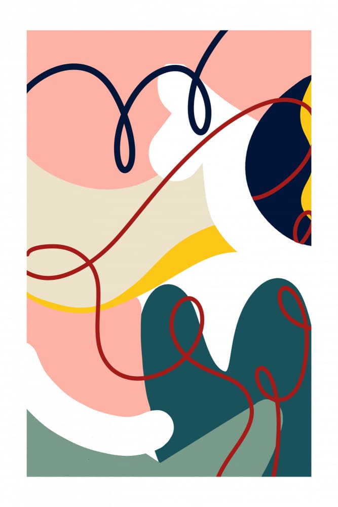 Colorful Abstract Flow by Jilli Darling — canvas wall art