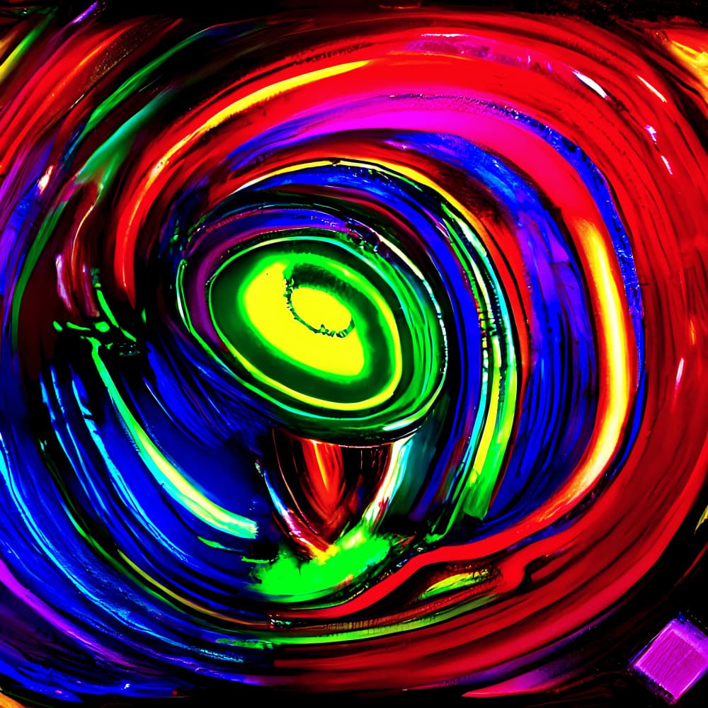 Neon Vortex Eye by mnemonixART — canvas wall art