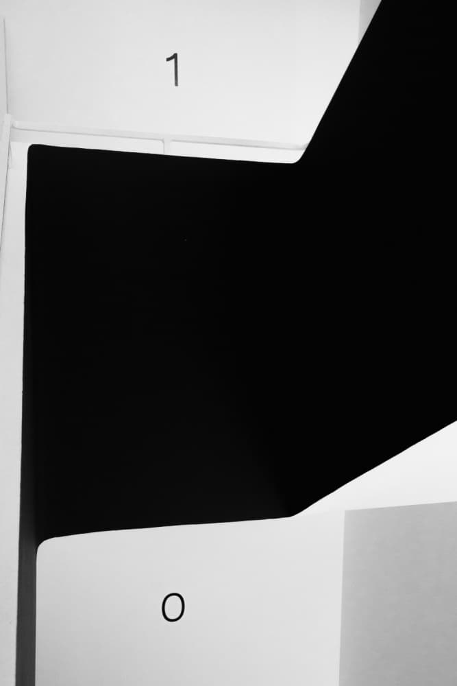 Binary Black White by Olavo Azevedo — canvas wall art