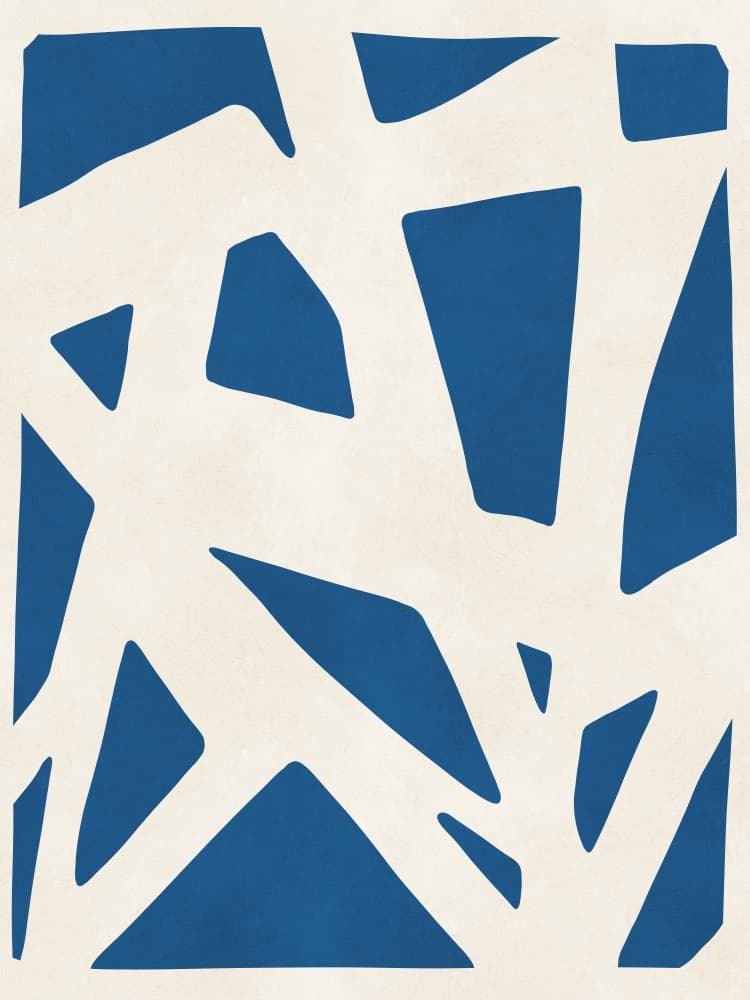 Bold Blue Abstract Pattern by Vitor Costa — canvas wall art