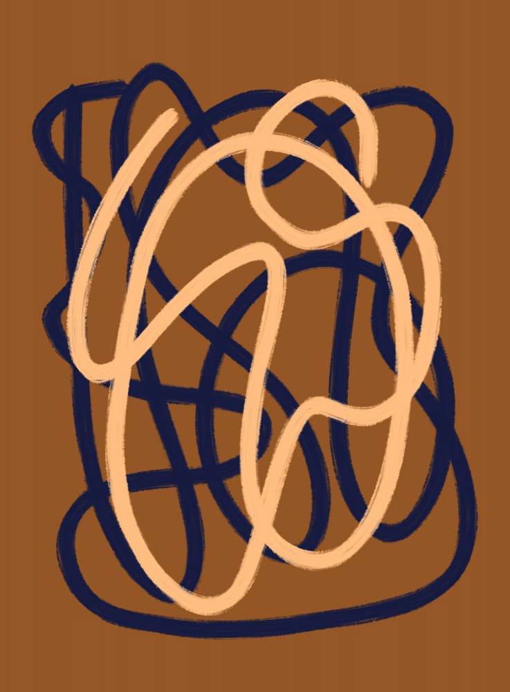 Fluid Lines Abstract by Studio Memb — canvas wall art