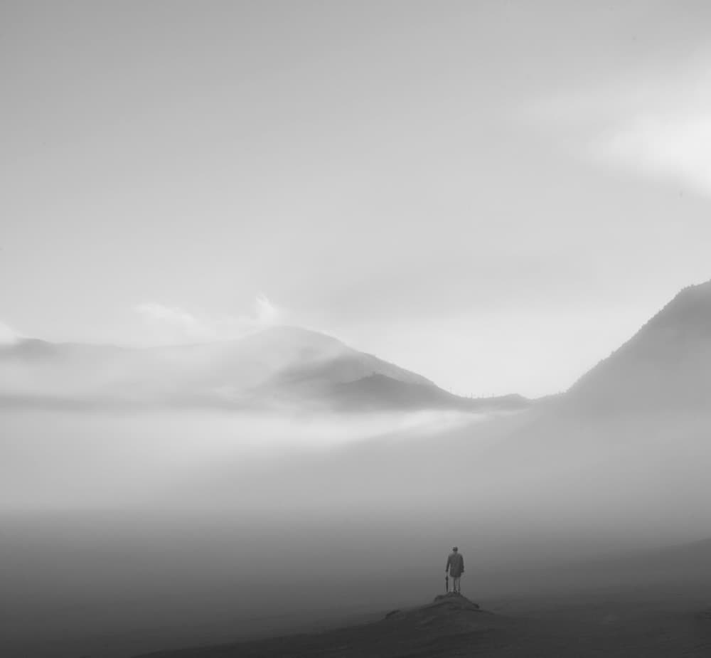 Misty Mountain Solitude by Hari Sulistiawan — canvas wall art