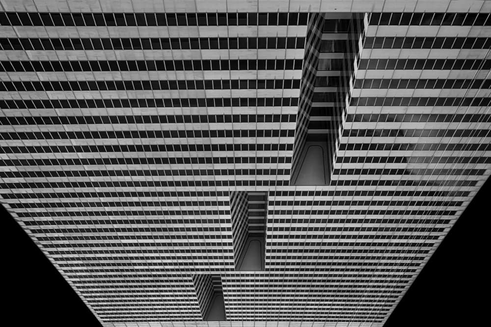 Geometric Skyscraper Pattern by Roxana Labagnara — canvas wall art
