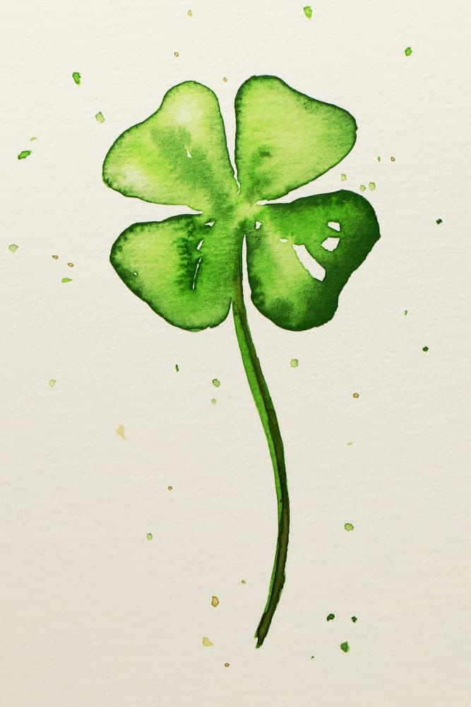 Lucky Green Clover by Natalie Bruns — canvas wall art