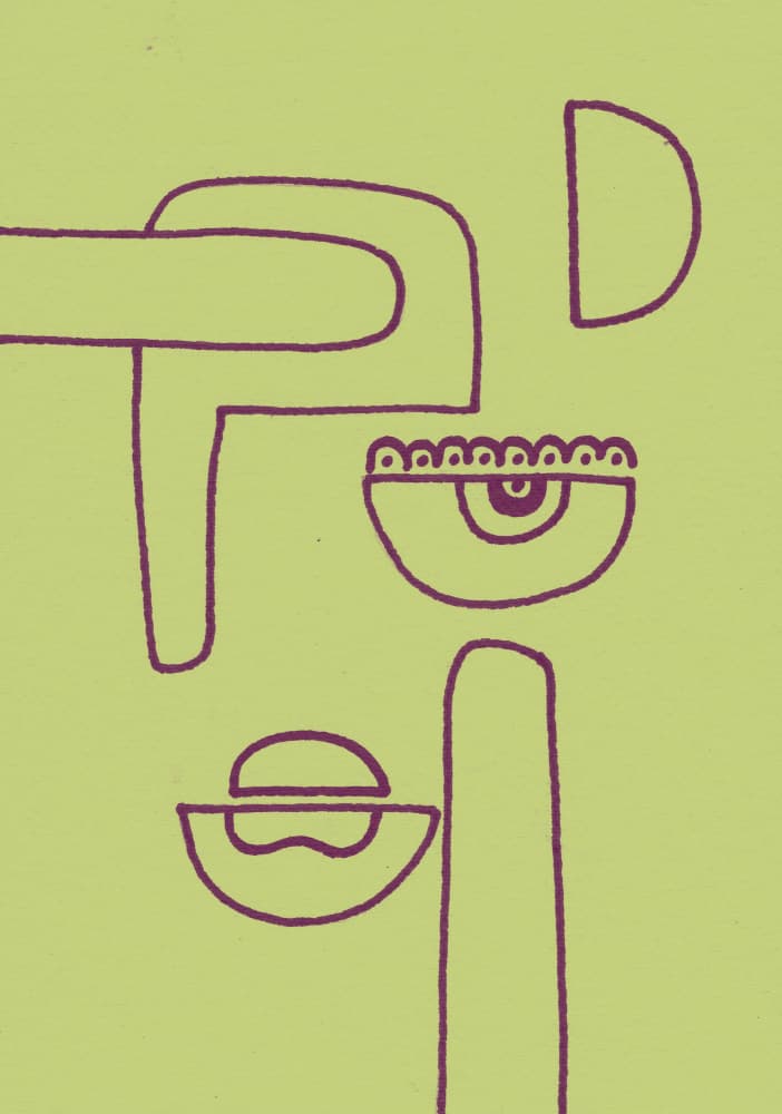 Modern Abstract Face by Santhosh ch — canvas wall art