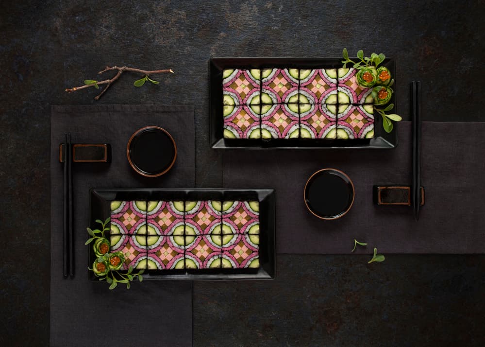 Elegant Sushi Design by Diana Popescu — canvas wall art