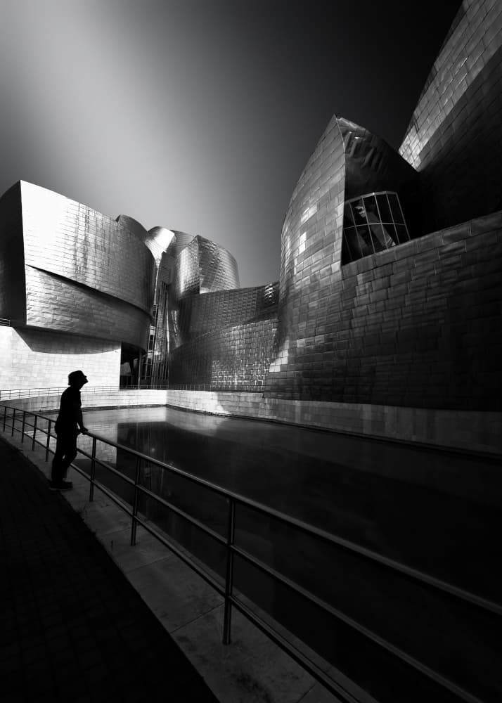 Architectural Reflection Silhouette by Jorge Pimenta — canvas wall art