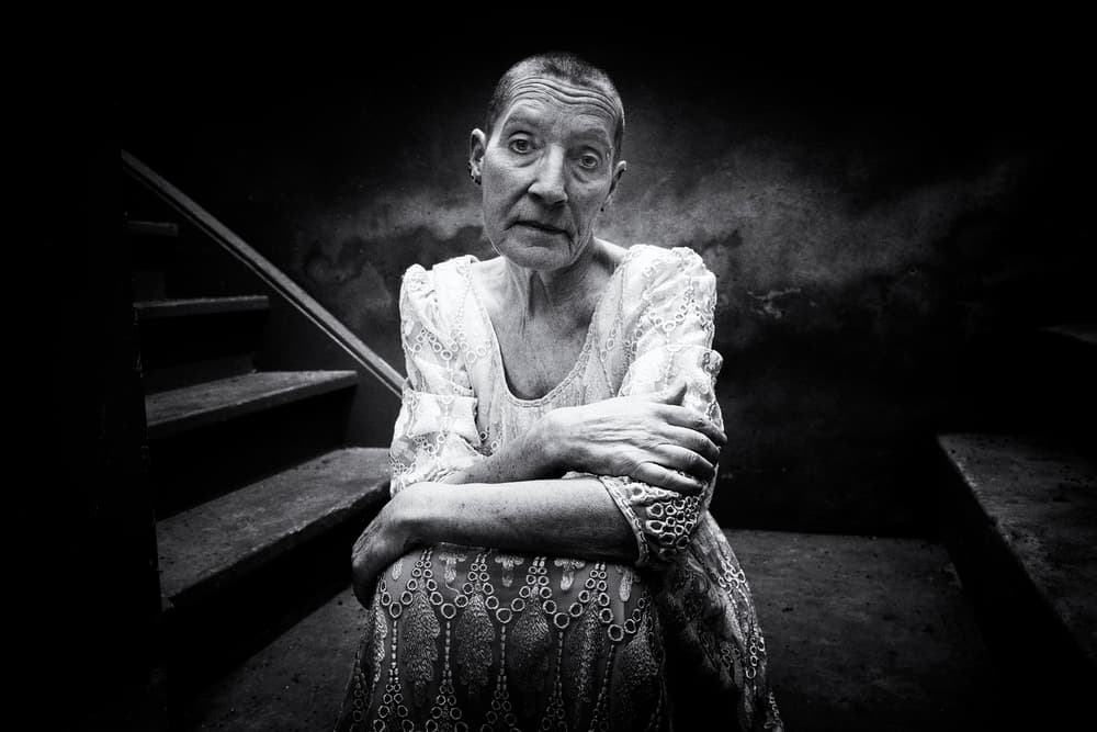 Intense Gaze Woman by Ton Dirven — canvas wall art