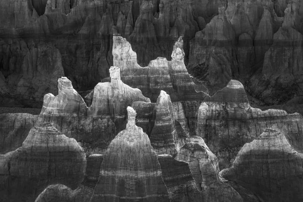Dramatic Desert Peaks by Leah Xu — canvas wall art