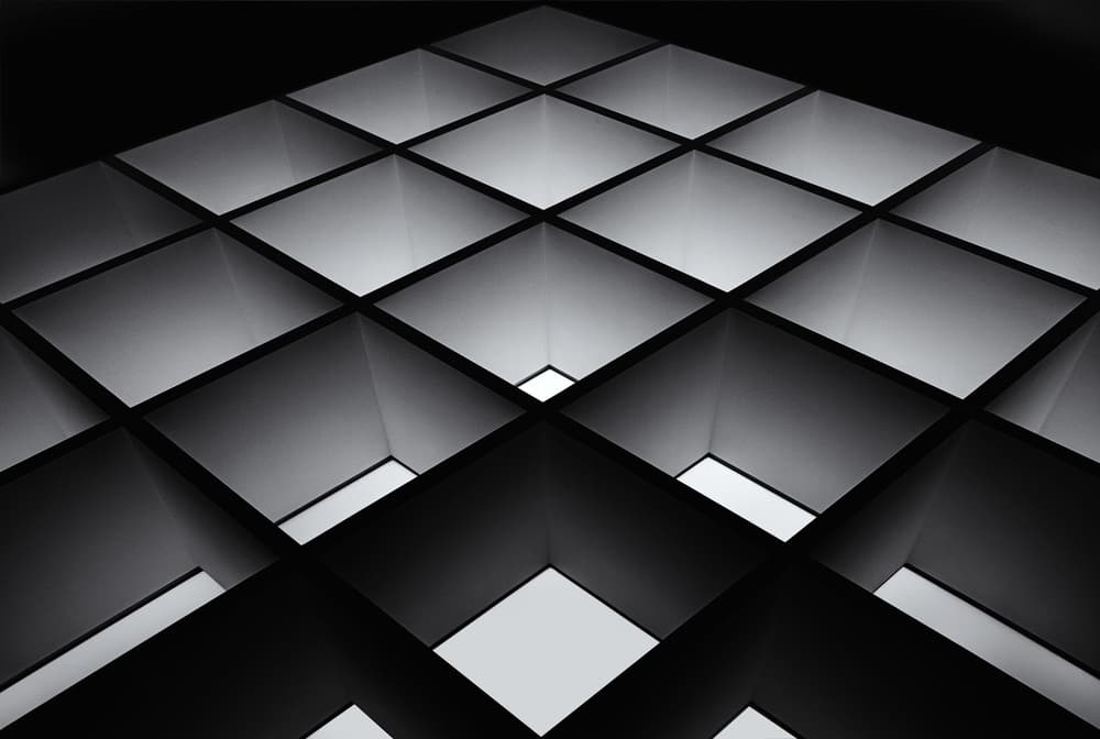 Geometric Light Squares by Rolf Endermann — canvas wall art