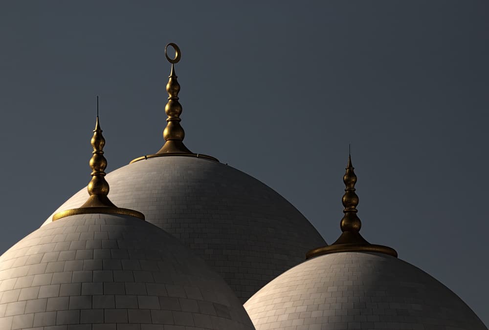 Golden Crescent Domes by Hans-Wolfgang Hawerkamp — canvas wall art