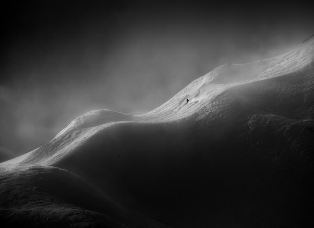 Winter Mountain Descent by Peter Svoboda MQEP — canvas wall art