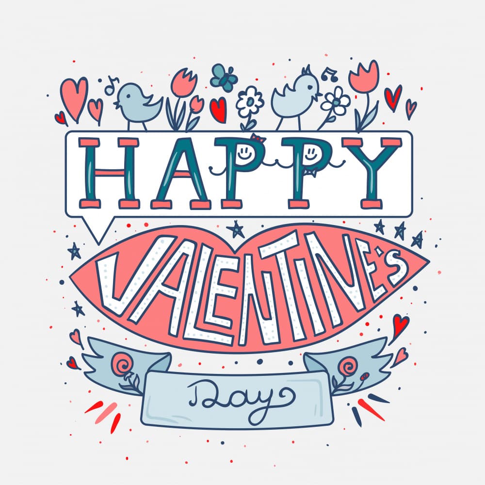 Happy Valentines Day Greeting by Marika Barsrsind β canvas wall art