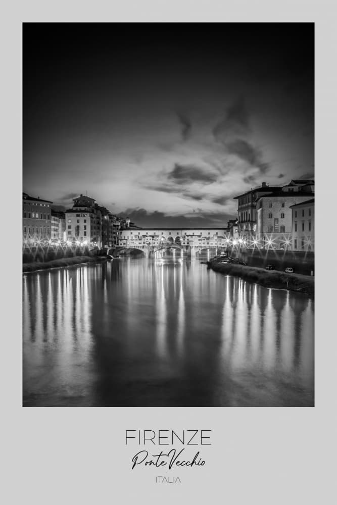 Florence Ponte Vecchio Night by Melanie Viola — canvas wall art