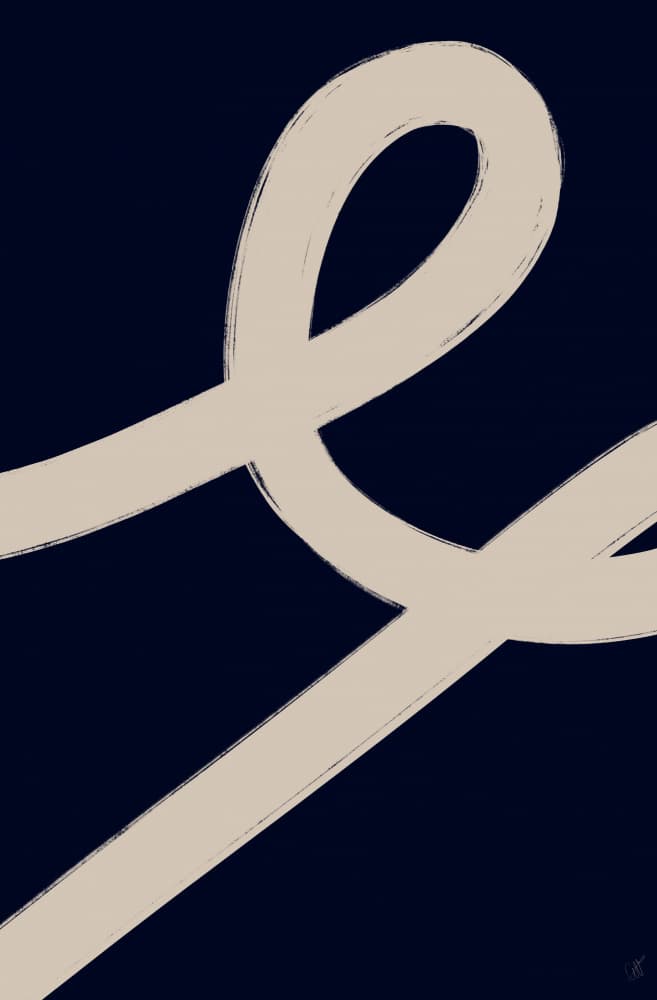 Elegant Flowing Lines by Anne-Marie Volfova — canvas wall art