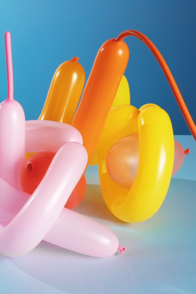 Bright Playful Balloons by Julia Ramiro — canvas wall art