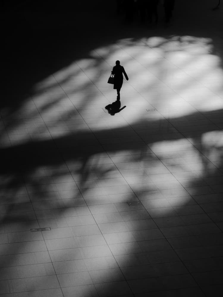 Solitary Figure in Light by IKUMI FUKAZAWA — canvas wall art