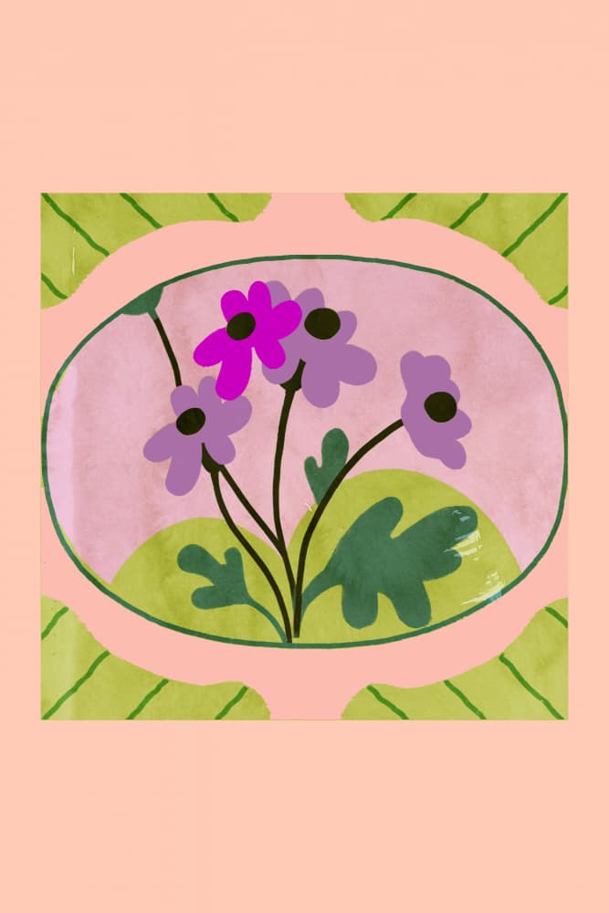 Modern Floral Frame by casa cartissi — canvas wall art