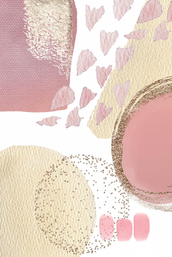 Soft Gold Blush Abstract by Sally Ann Moss — canvas wall art
