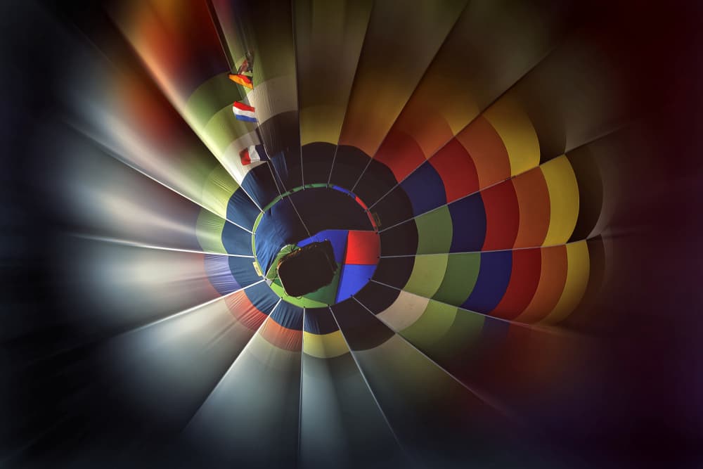 Vibrant Balloon Interior by Erhard Batzdorf — canvas wall art