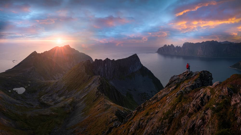 Majestic Fjord Sunrise by Simoon — canvas wall art