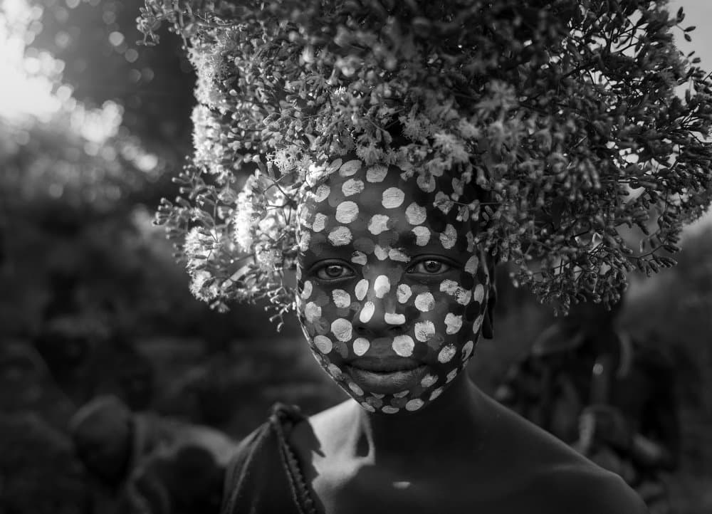 Cultural Foliage Portrait by Sarawut Intarob — canvas wall art