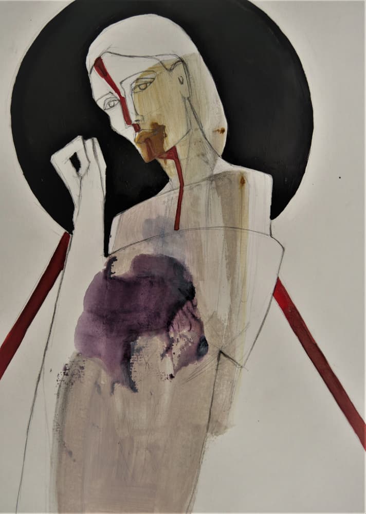 Portrait by Doris Schmitz — canvas wall art
