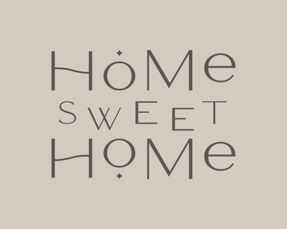 Elegant Home Sweet Home by KsanaKalpa — canvas wall art