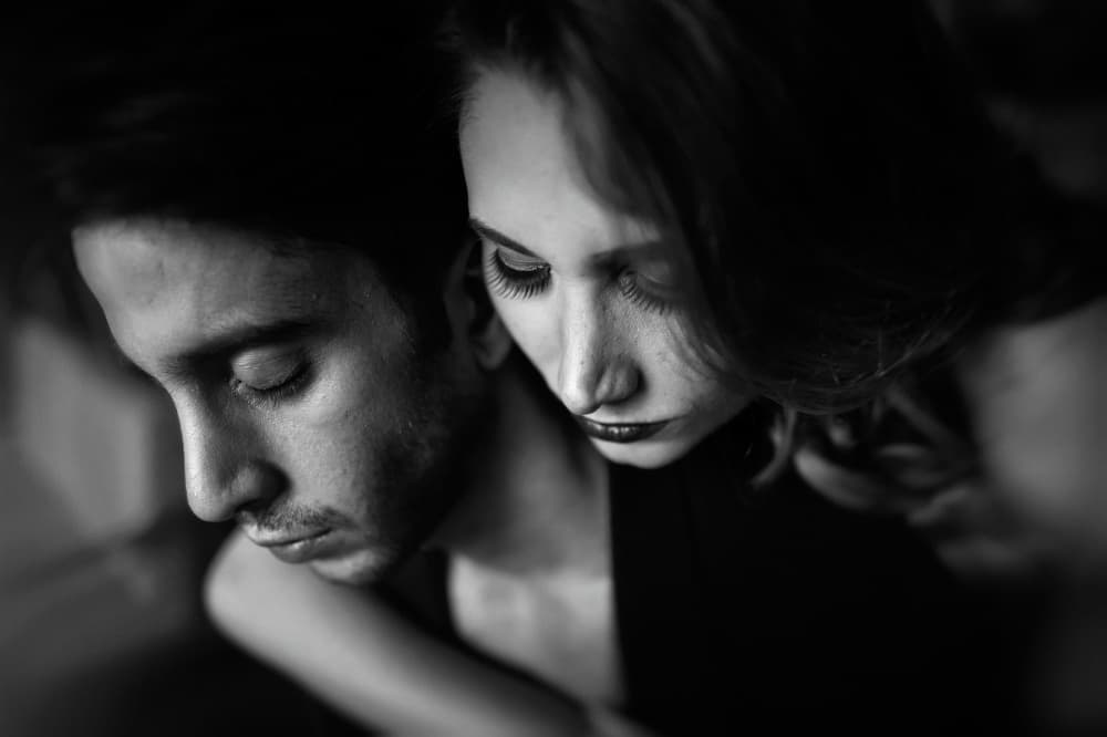 Intimate Couple Portrait by hardibudi — canvas wall art