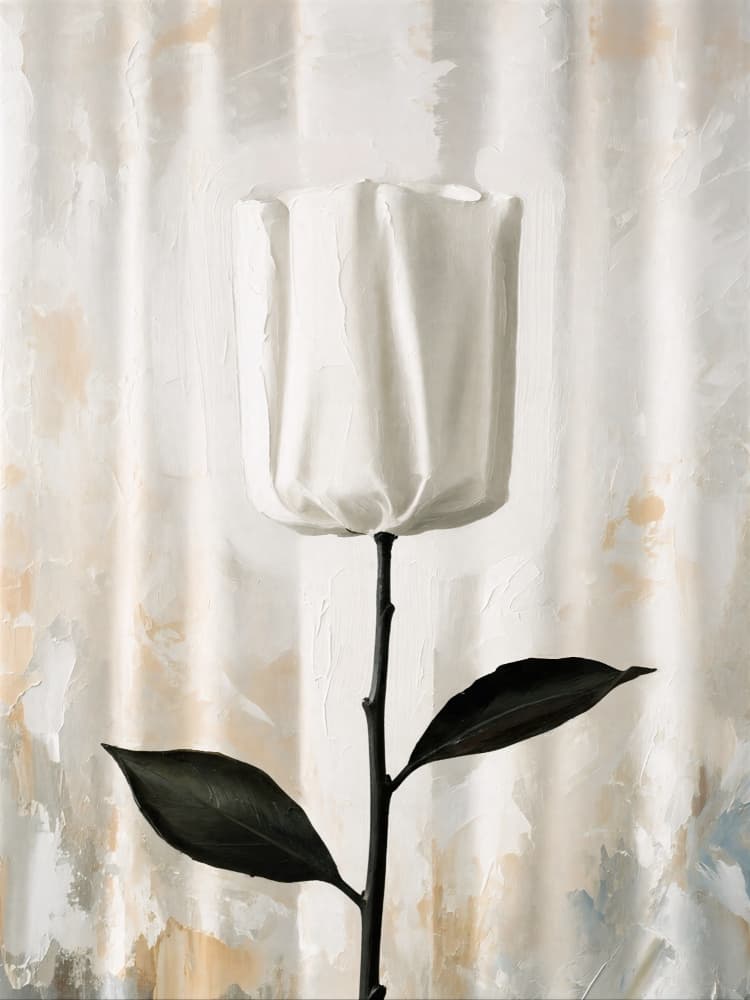 Elegant White Bloom by HUGO — canvas wall art