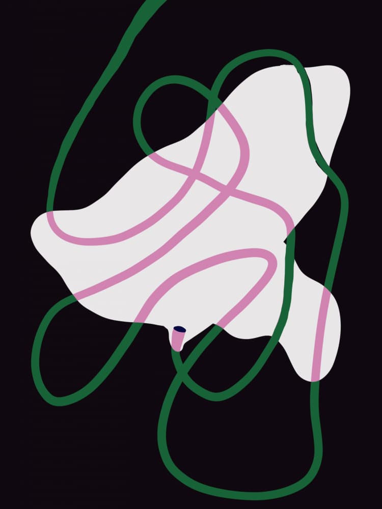 Abstract Forms Intertwined by Little Dean — canvas wall art