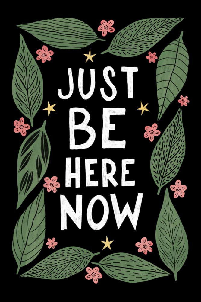 Botanical Mindfulness Quote by EMELIEmaria — canvas wall art