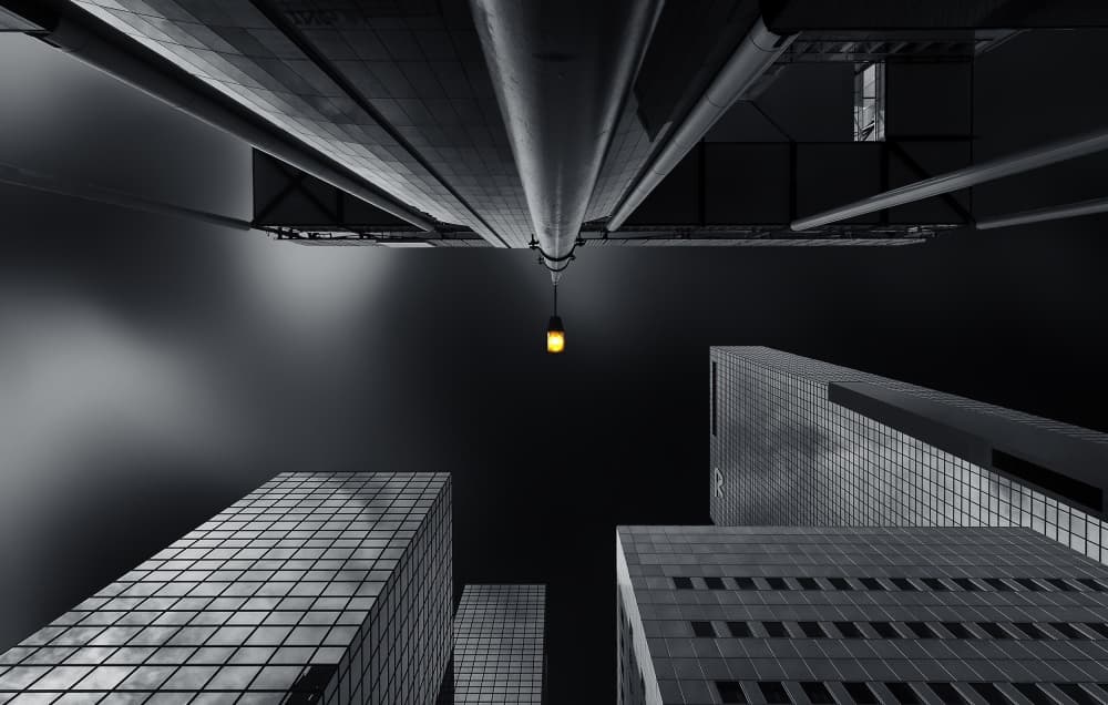 Dramatic City Light by Gerard Jonkman — canvas wall art