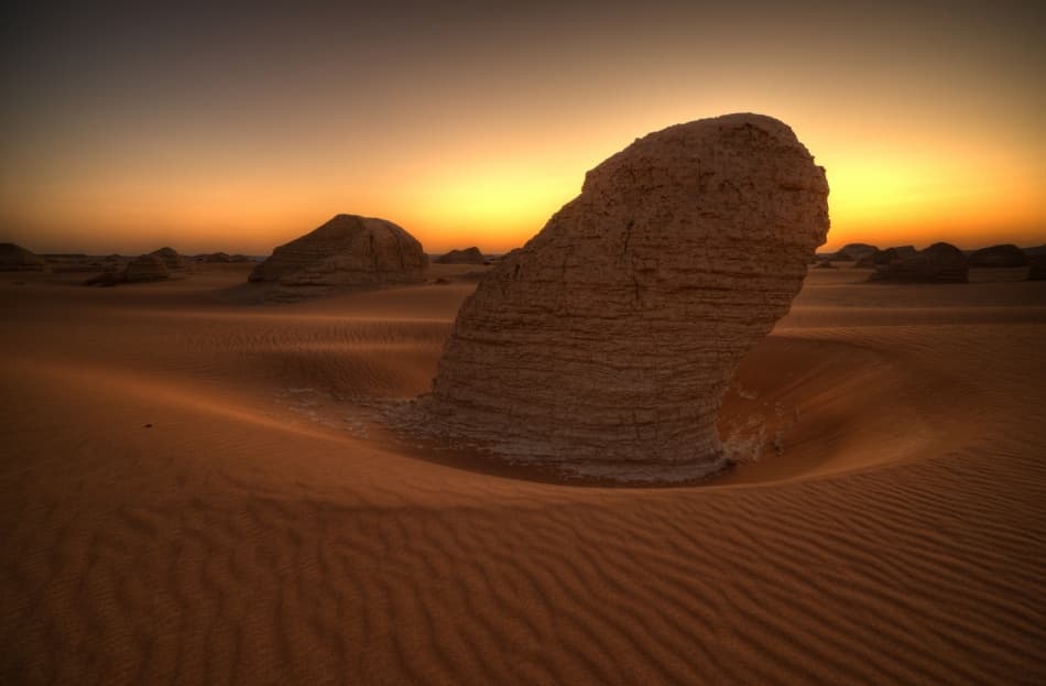 Desert Golden Hour Rocks by Raymond Hoffmann — canvas wall art