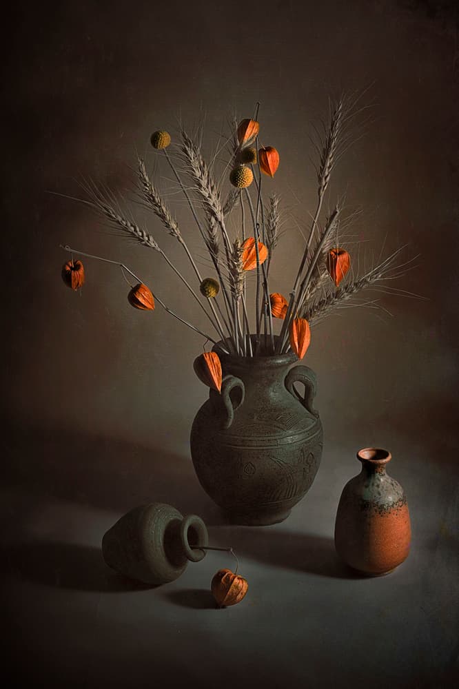 Autumn Pottery Still Life by Lydia Jacobs — canvas wall art