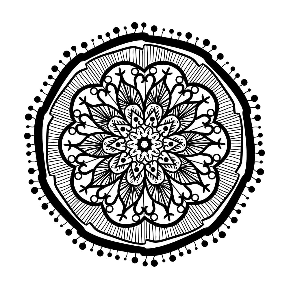 Intricate Floral Mandala by Marika Barsrsind β canvas wall art