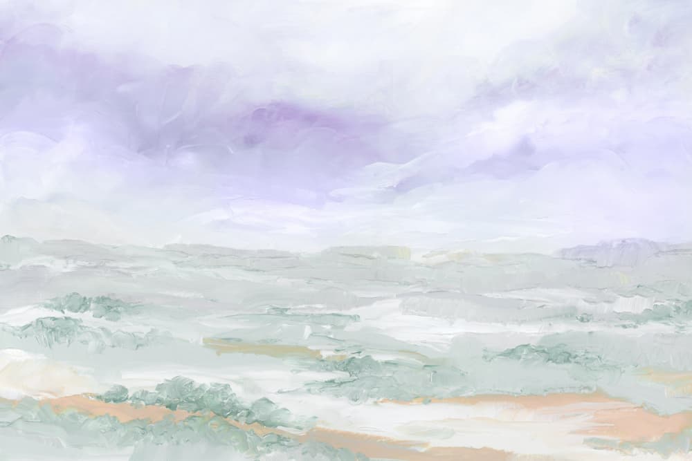 Hazy Lavender Landscape by Rosana Laiz Blursbyai — canvas wall art