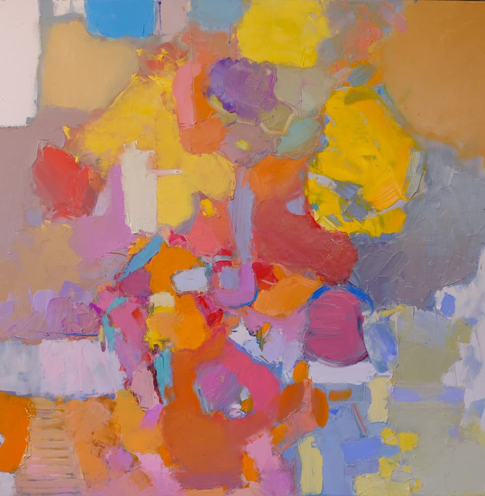 Vibrant Abstract Hues by Elena Shraibman — canvas wall art