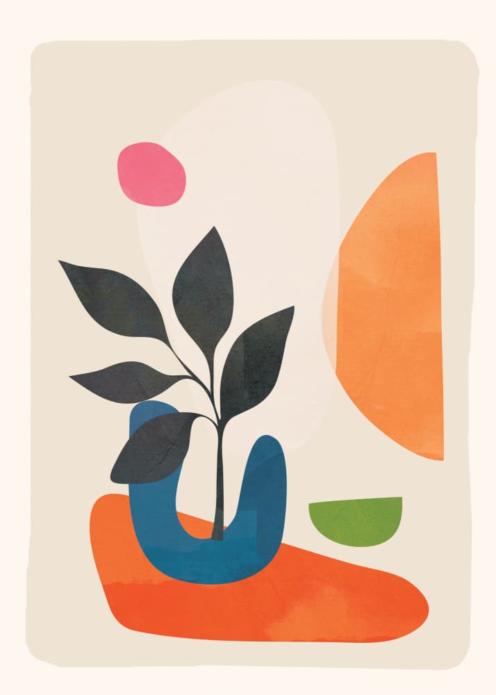 Modern Abstract Plant by Nadjaa — canvas wall art