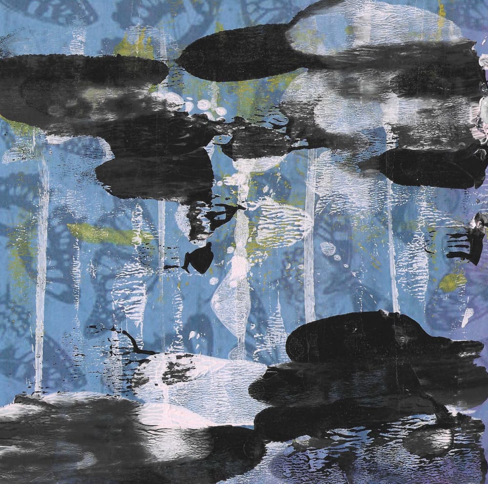Fluid Abstract Blues by Santhosh ch — canvas wall art