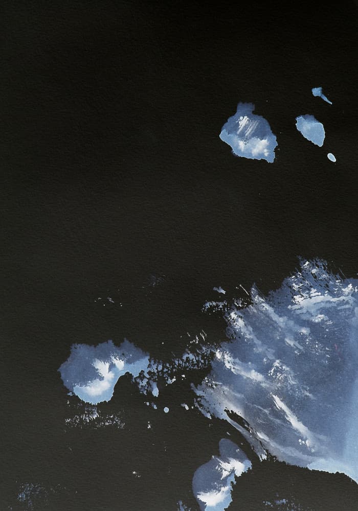 Ethereal Blue Ocean Abstract by Santhosh ch — canvas wall art