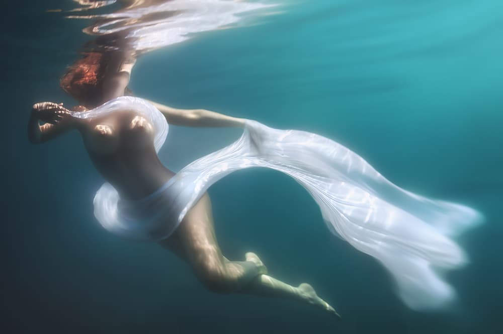 Ethereal Underwater Dancer by Paolo Lazzarotti — canvas wall art