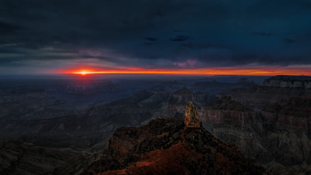 Dramatic Canyon Sunset by John Fan — canvas wall art