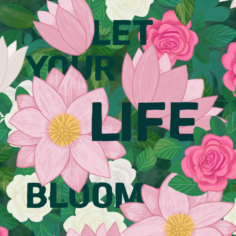 Let Life Bloom by EMELIEmaria — canvas wall art